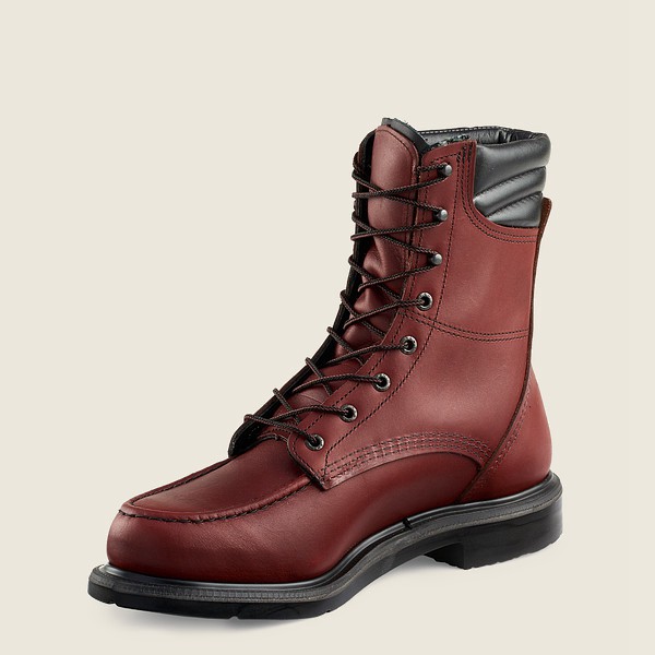 Red Wing Work Boots Burgundy - Red Wing Mens Supersole® - 8-inch Soft Toe - SLARO-8026